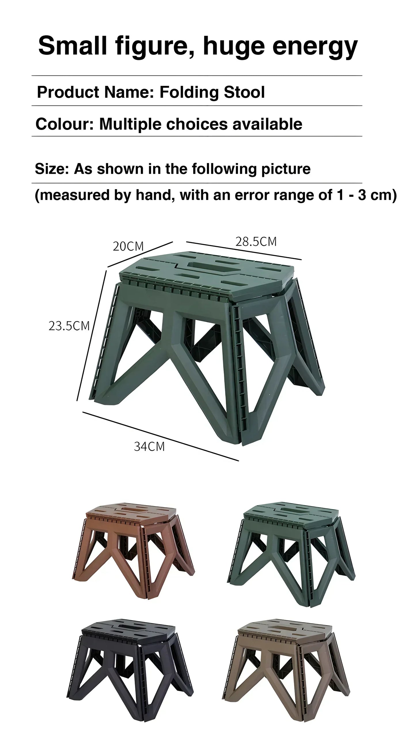 Portable Folding Outdoor Stool – High Load, Durable for Fishing, Beach & Camping