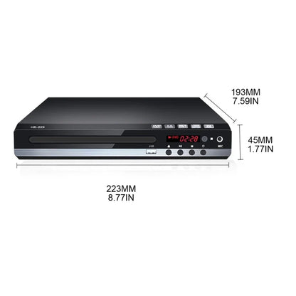 DVD Player VCD CD Multimedia Machine – HDMI-Compatible with AV Output, Remote Control & AV Cable