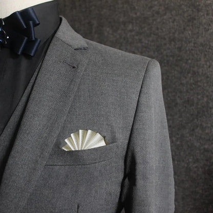 Imitation Pocket Towel Long Pin Brooch for Men's Suits - Elegant Shirt Corsage for Wedding Party - Stylish Clothes Jewelry for Bridegroom