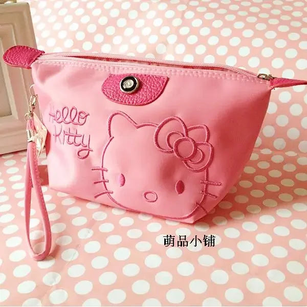 Sanrio Hello Kitty Makeup Bag – 28x11cm Anime Y2K Girls Storage, Kawaii Large Capacity Waterproof PU Handbag, Perfect Gift