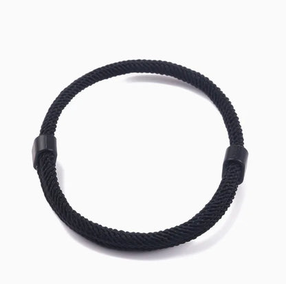 Colorful Double Adjustable Rope Bracelet – Handwoven Versatile Couple Gift