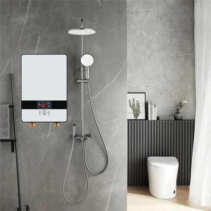 Instant Electric Water Heater 6500W — 220V Thermostat Flow Heater for Bathroom & Kitchen Hot Shower