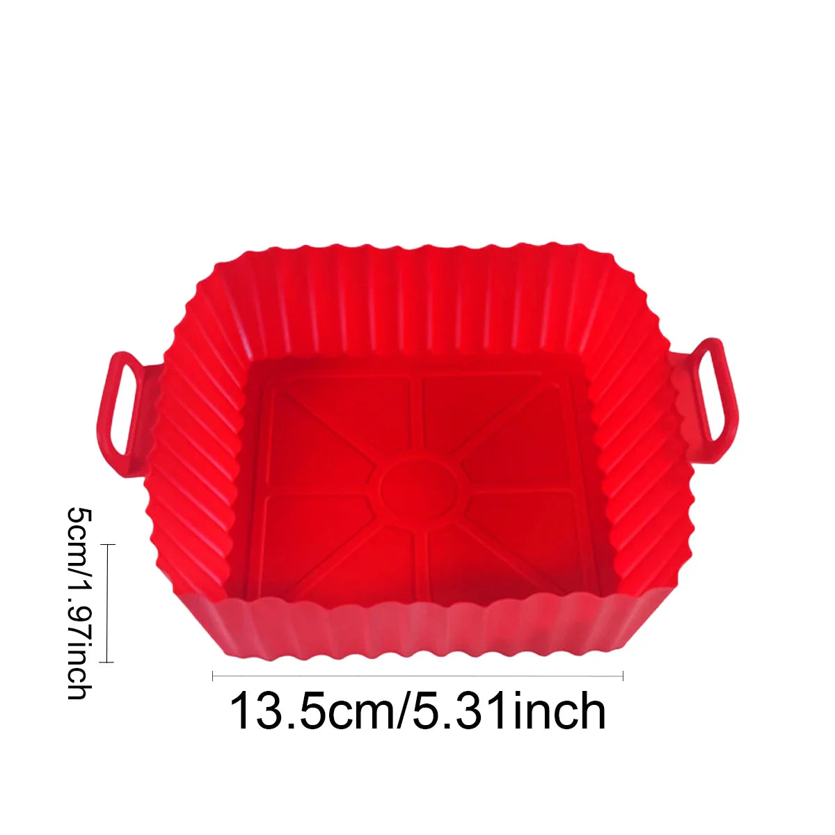 Reusable Silicone Air Fryer Liner Basket with Non-Stick Baking Tray & Pizza Pan for Kitchen Cooking