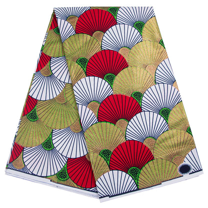 African Ankara Wax Print Fabric - 100% Cotton Real Wax African Patchwork Material for Dresses A-29