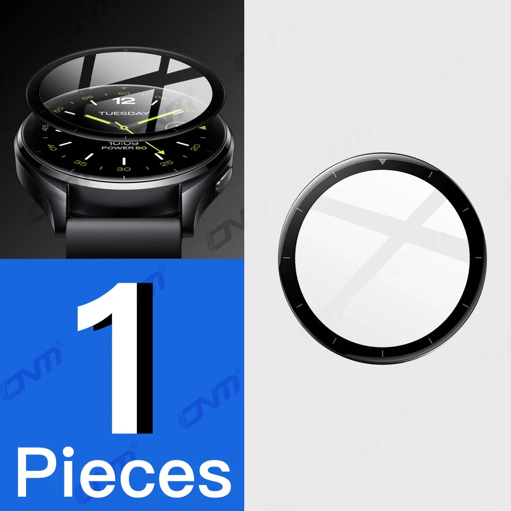 5D Protective Film for Xiaomi Mi Watch 2 — Full Coverage Anti-Scratch Screen Protector (Not Glass)