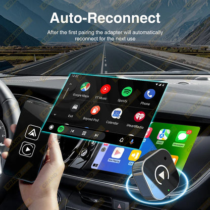 Wireless CarPlay & Android Auto Adapter — USB Smart Mini Box, Plug & Play, Universal for VW, Toyota, Nissan, Honda, Ford, Benz