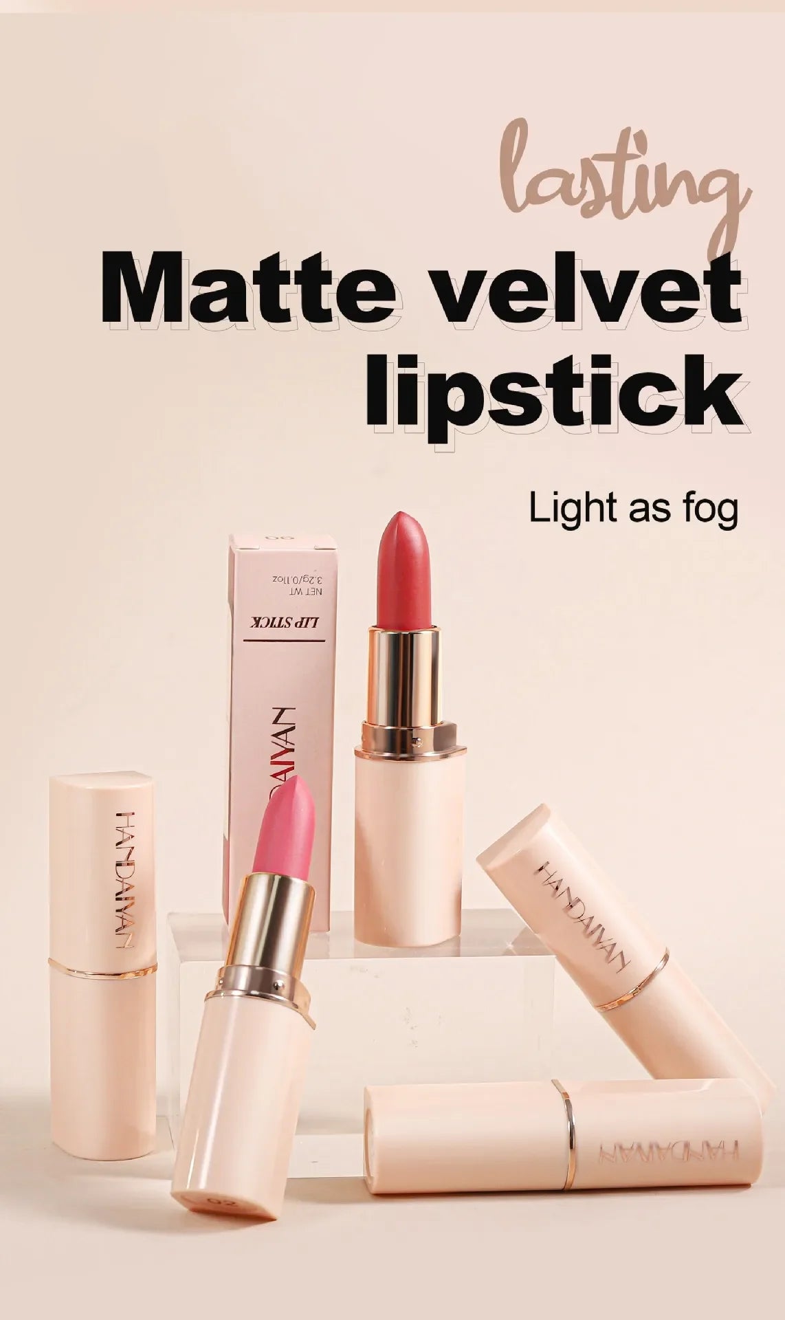 Deep Red Matte Lipstick – 8 Colors, Waterproof, Non-Stick Cup, Velvet Lip Balm, Dark Red Lipsticks for Easy Application