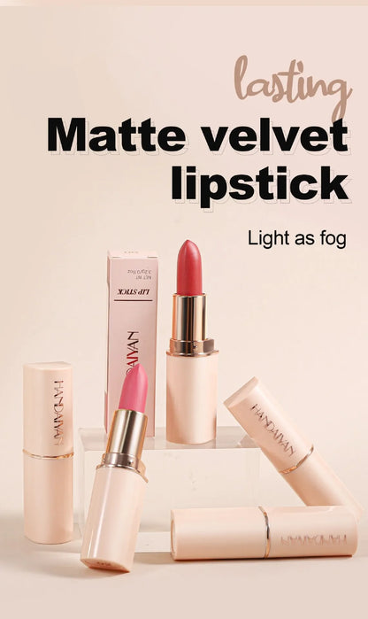 Deep Red Matte Lipstick – 8 Colors, Waterproof, Non-Stick Cup, Velvet Lip Balm, Dark Red Lipsticks for Easy Application