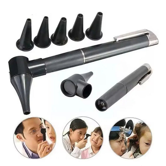 Mini Diagnostic Otoscope Kit – LED Light, Magnifying Lens, 5 Speculas, for Nurses, Students & Doctors
