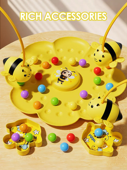 Little Bumblebee Multifunctional Board Game — Educational Puzzle & Fishing Toy, Interactive Family Game for Kids, Christmas Gift