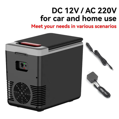 10L Portable Refrigerator - 12V Car & 220V Home Electric Cooler and Warmer Freezer