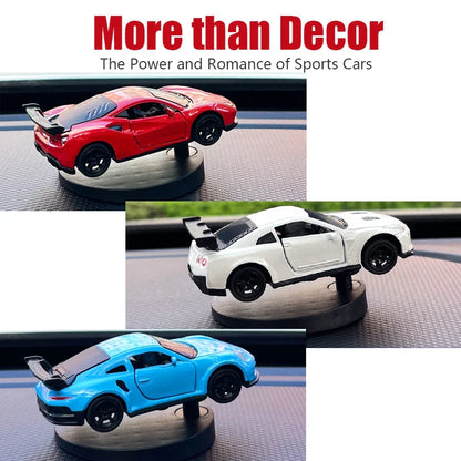 Drift Car Dashboard Toy Model — Swinging Sports Race Car Ornament for Interior Decor & Fun Accessories for Men