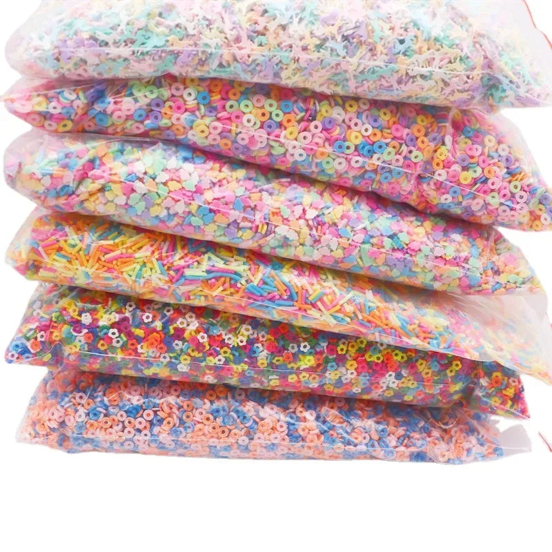Boxi Polymer Clay Sprinkles - Star, Flower & Fruit Slice DIY Nail Art Accessories