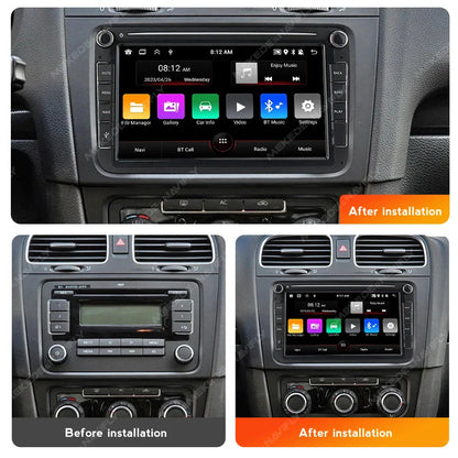 Android 13 Wireless CarPlay Multimedia Player – 7/8/9" IPS Screen GPS & WiFi Car Radio for VW Passat, Golf, Polo, Jetta & Skoda
