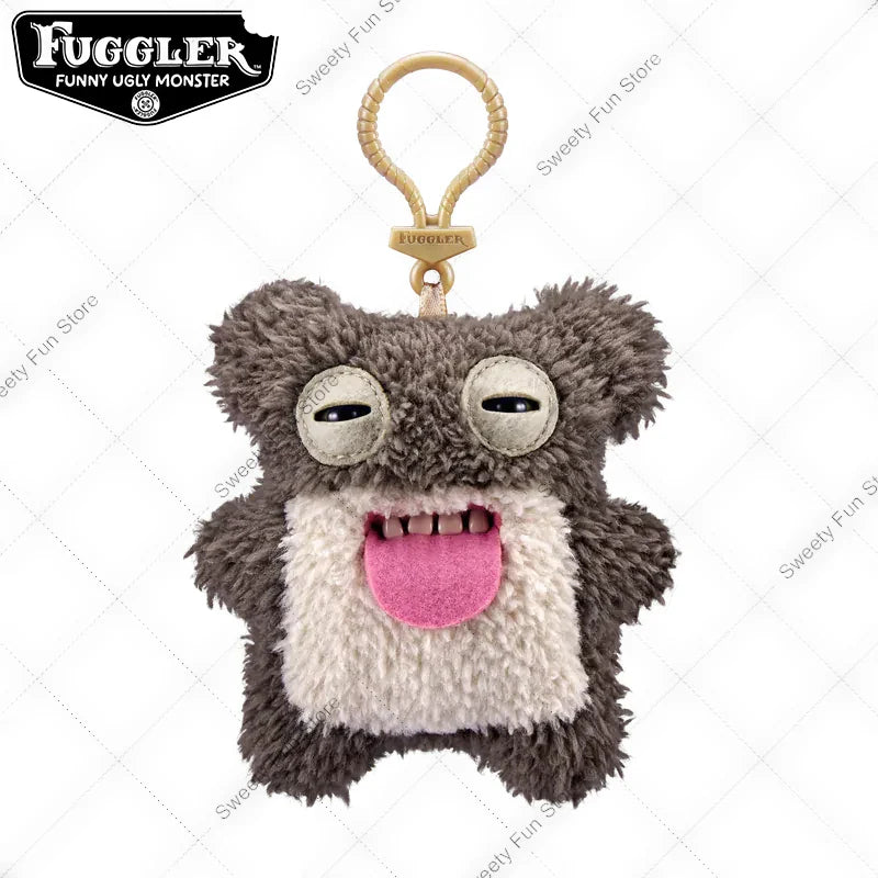 Original Fuggler Tooth Monster Keychain – Cute Wide-Eyed Plush Toy, Funny Ugly Monster Doll Pendant Gift