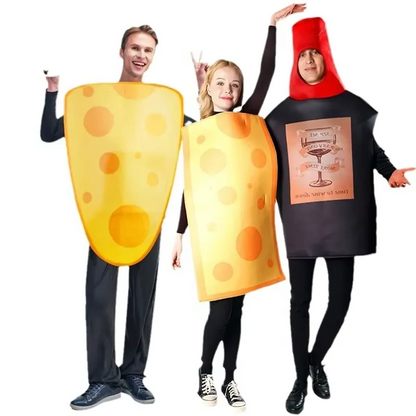 Couples Funny Cosplay Costume - Adult Halloween Performance & Party Outfit