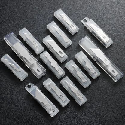 10pcs Non-Slip Metal Craft Knife Blades – Precision Engraving & Cutter Tools for PCB Repair & Mobile Phone Scalpel