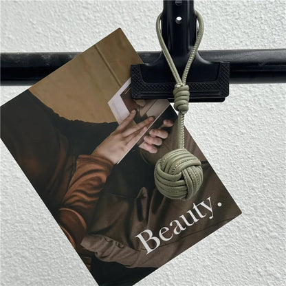 Luxury PU Leather Handmade Weave Ball Bag Pendant – Fashionable Handbag Charm Accessory, Creative Decorative Keychain Gift for Women