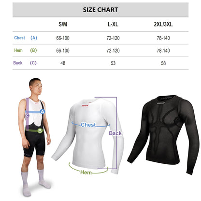 DAREVIE Cycling Base Layer - Seamless Compression Full Sleeve Underwear, Breathable MTB & Road Bike Vest (2023)
