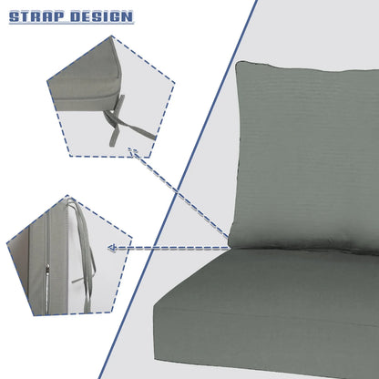 Custom Chair & Sofa Cushion Set – Seat and Backrest Pads for Bench, Garden, Patio & Bay Window Comfort Decor Cushion Set