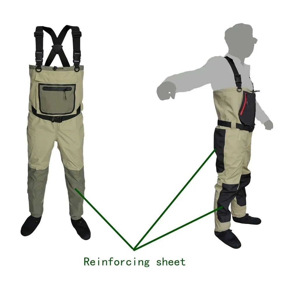 Fly Fishing Waders for Kids & Adults – Neoprene Foot, Quick-Dry, Waterproof & Breathable for Men, Rafting & Hunting
