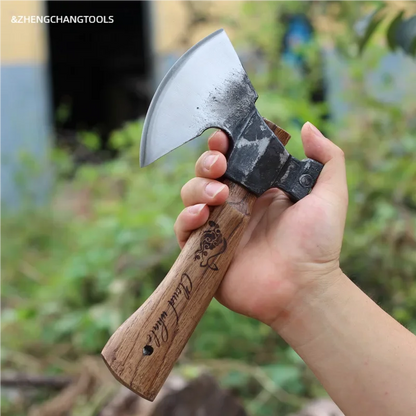 Handmade Forged Multifunctional Camping Axe – Small Outdoor Axe for Wood, Tree, and Bone Chopping