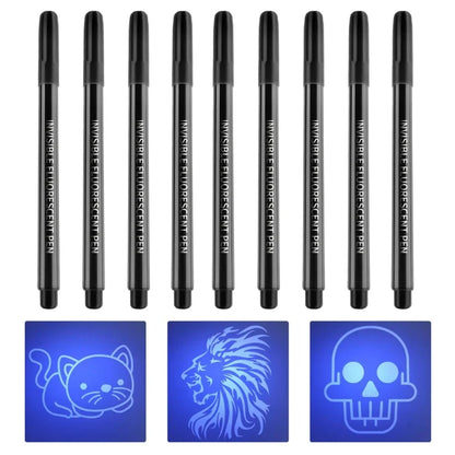 Upgraded Invisible Ink Spy Pen — UV Light Magic Marker for Secret Messages (UV Light Not Included)
