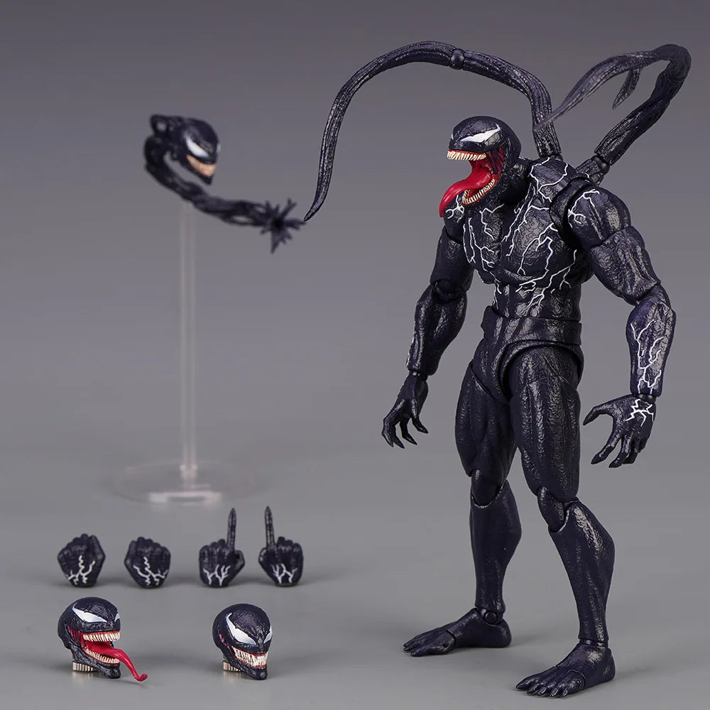 Venom Amazing Yamaguchi Action Figure — Joint Movable Face-Change Collectible Model Toy for Kids Gift