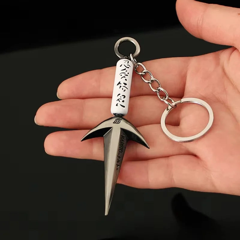 Naruto Minato Kunai Keychain – 9cm Metal Ninja Sword Samurai Katana Anime Weapon Model Accessories Gift for Fans