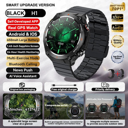2025 Xiaomi GPS Sports Smartwatch — Waterproof Fitness Tracker with Bluetooth Call & 650mAh Battery for Men & Women