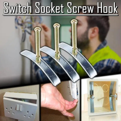 Dark Box Repair Screw Kit — Fix Loose 86 Wall Mount Electrical Plug, Switch & Outlet Socket Replacement Clips