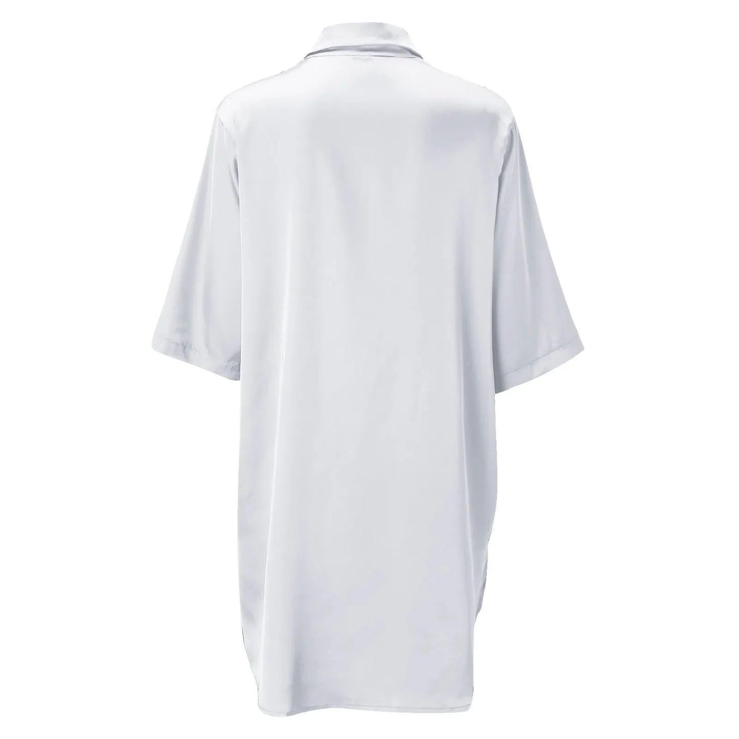 Women’s Silky Soft Long Sleeve Pajamas – Solid Color Sexy Nightshirt, Comfortable Home Sleepwear