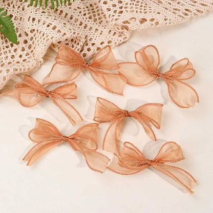 6Pcs White Lace Bow Hair Clips for Baby Girls – Lovely Bowknot Hairpins, Barrettes, Kids Hairgrips, Korean Headwear Accessories