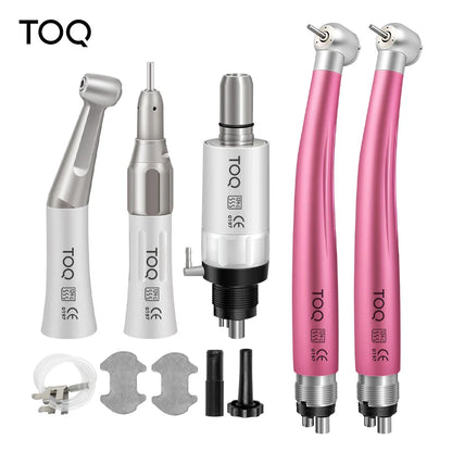 Dental High & Low Speed Handpiece Kit — Straight & Contra Angle Air Turbine with 2/4 Hole M4/B2 for Full Dental Equipment Set