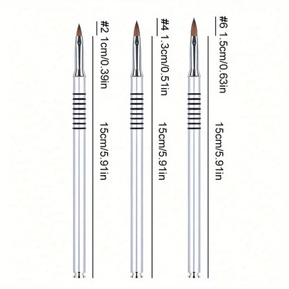 Silver Nail Art Brush – Metal Rod Crystal Nail Pen for 3D Sculpting & Light Therapy Manicure Design