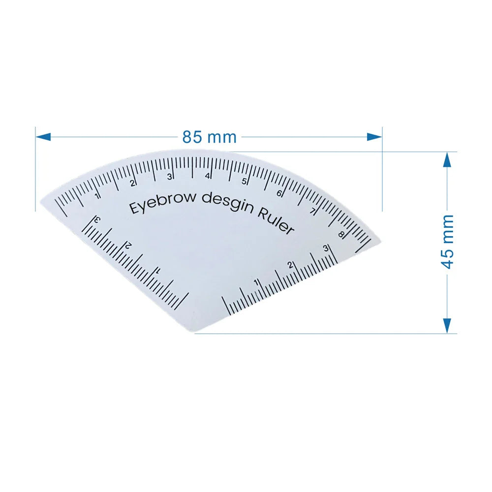 Fast Drawing Eyebrow Ruler – Microblading Mapping & Shaping Tool for Permanent Makeup, Reusable Tattoo Guide