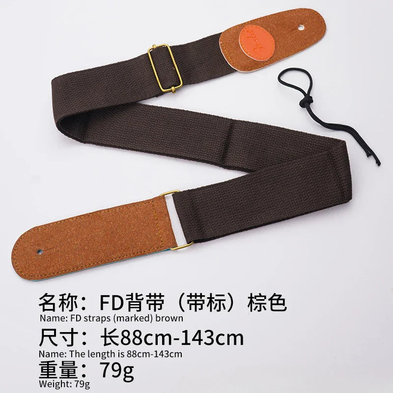 Embroidery Guitar Strap - Leather Acoustic & Electric Guitar Widening Shoulder Belt for Folk & Classical Guitars