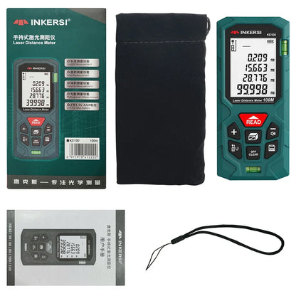 INKERSI Laser Rangefinder Digital Tape Measure 40M/70M/120M High Precision Distance Meter