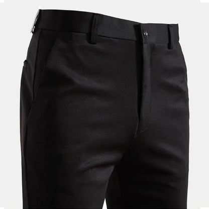 Men's Summer Fashion Suit Pants – Thin Business Casual Elastic Straight Leg Formal Trousers | Plus Size 28-42