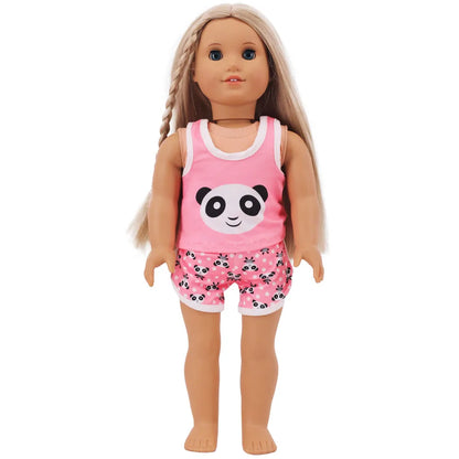 Doll Clothes Multi-Style Daily Set – Pajamas & Home Wear for 43cm Born Baby Dolls & 18-Inch American Dolls, Our Generation Toy Gift