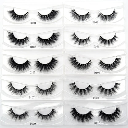 Visofree 3D Mink Eyelashes – 30/40/100 Pairs Handmade Full Strip Lashes with Tray, Cruelty-Free False Lashes for Makeup