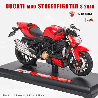 Maisto 1:18 Alloy Motorcycle Model – Yamaha MT-07/MT-10, Ducati, Kawasaki, KTM, Suzuki, BMW