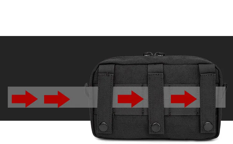 1000D EDC Molle Organizer Pouch – Horizontal Utility Tool Bag, Outdoor Waist Pack for EMT, Hunting & Fanny Pack Use