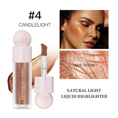 4-Color Liquid Face Highlighter — Bronzer & Contour Shimmer Makeup