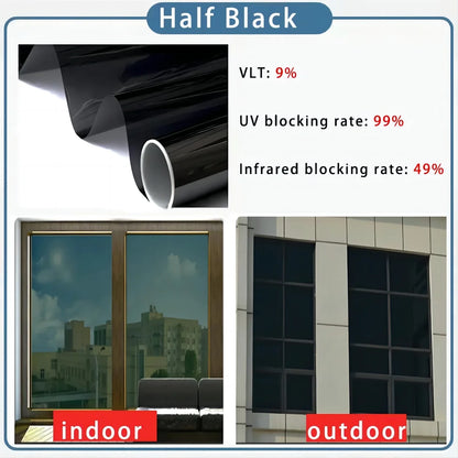 Solar Reflective Window Film - Insulation Privacy Glass Tint Sticker with 99% UV Protection for Home & Office Windows