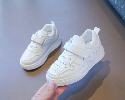 Baby & Kids Spring Autumn White Sneakers — Soft Sole Anti-Slip Casual Sport Shoes for Toddlers