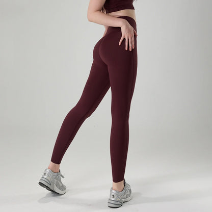 Women’s Lycra Four-Way Stretch Yoga Pants – High Waist Seamless Sports Leggings, T-Line Free Gym Fitness Wear