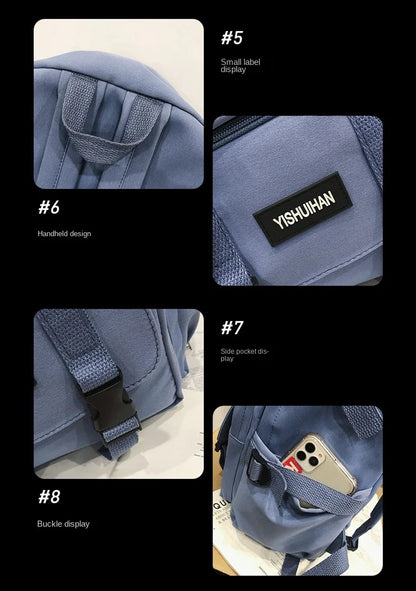 Multifunctional Teen Laptop Backpack – High-Quality Canvas School Bag for Boys & Girls