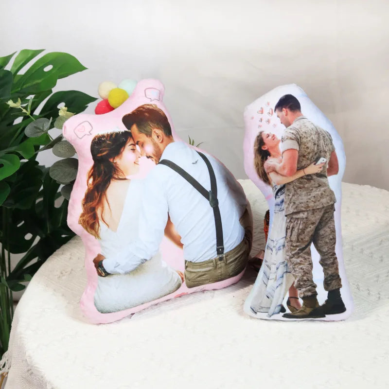 Personalized DIY Humanoid Cushion — Custom Photo Stuffed Boyfriend or Father Pillow, Lifesize Couple Gift Pillow