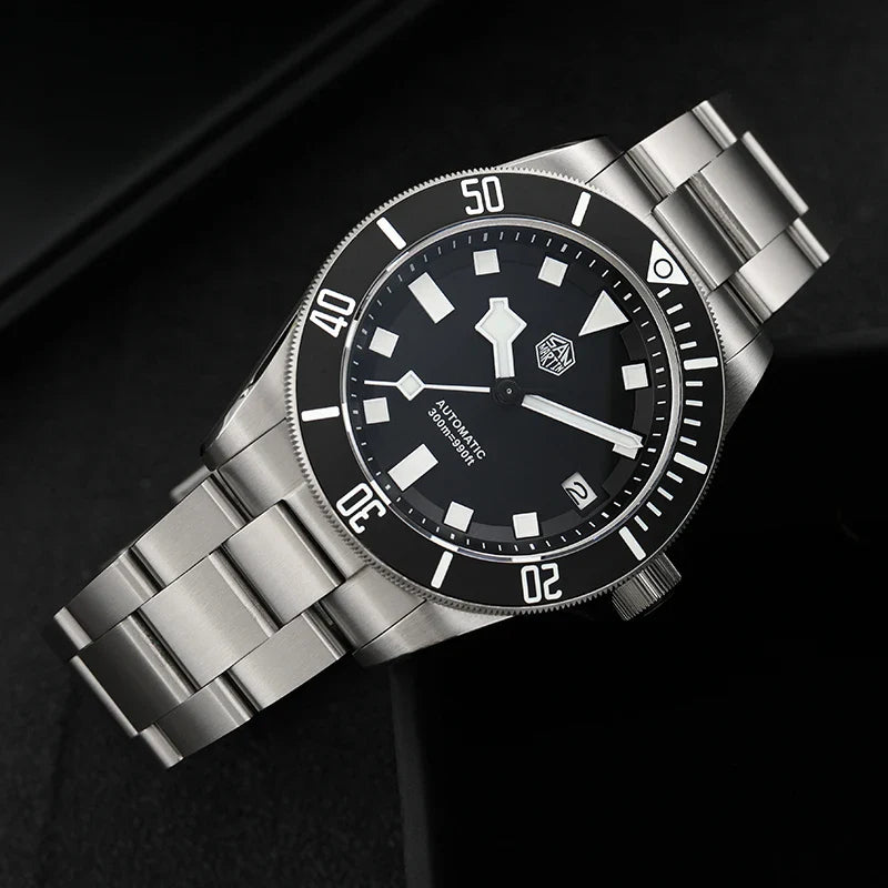 San Martin SN0121T Titanium Diving Watch – NH35 Automatic, Grade 2 Titanium, 120-Click Bezel, 300M Waterproof Wristwatch